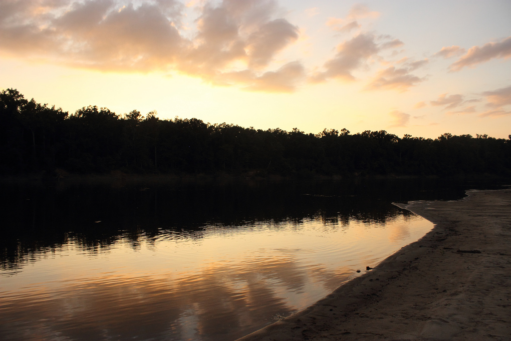 Sunset on the northern Apalachicola River, from our day one camp site.