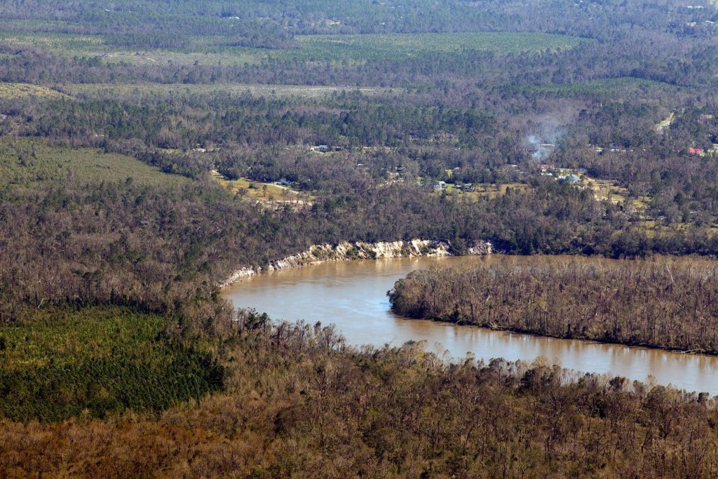 An aerial view of the Apalachicola River's Bristol Bluffs, taken by Hurricane Creekkeeper John Wathen.