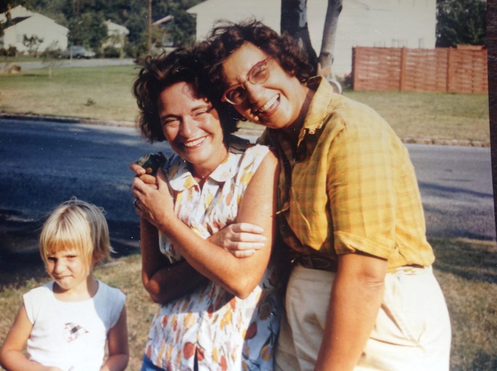 Susan's mother, right, with her close friend Mary Jane.  Decades after her death, Susan's dad married Mary Jane.  Photo provided by Susan Cerulean.