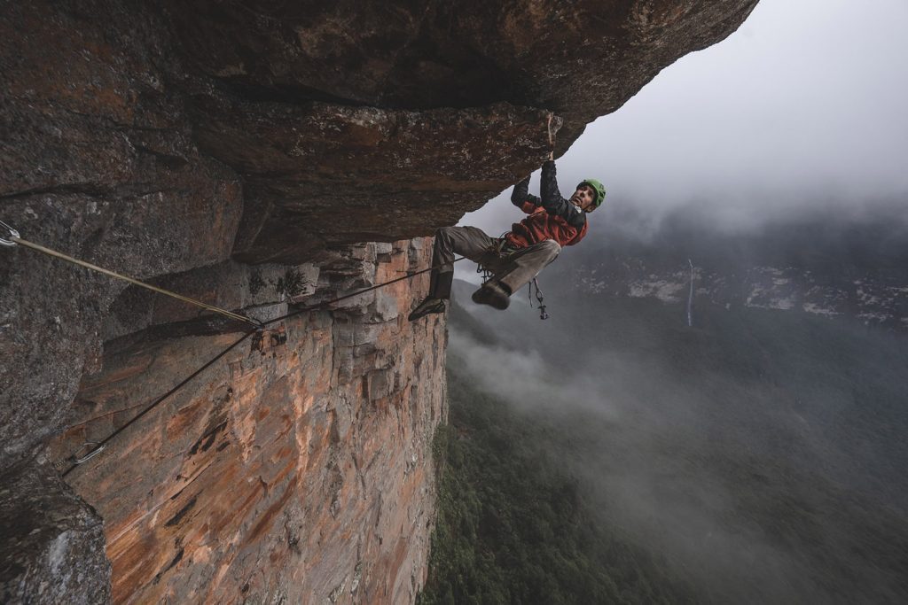 Alex Honnold climbs Weiassipu, a tepui in the Guyana Highlands.  Photo courtesy Renan Ozturk, Expedition Studios.