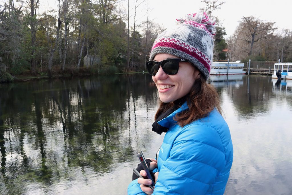 Liesel Hamilton joins the Wakulla Wildlife Survey on a chilly December morning.